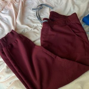 Figs burgundy Large Petite Zamora Joggers